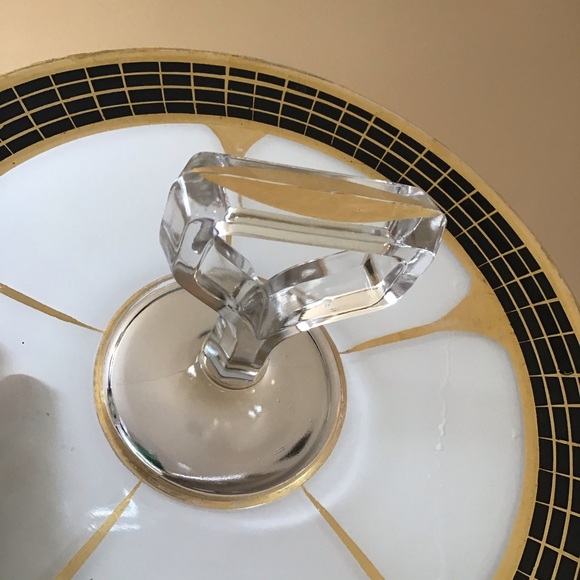 Vintage Mid-Century Modern Atomic Living Glass Appetizer Serving Tray - Picture 2 of 7
